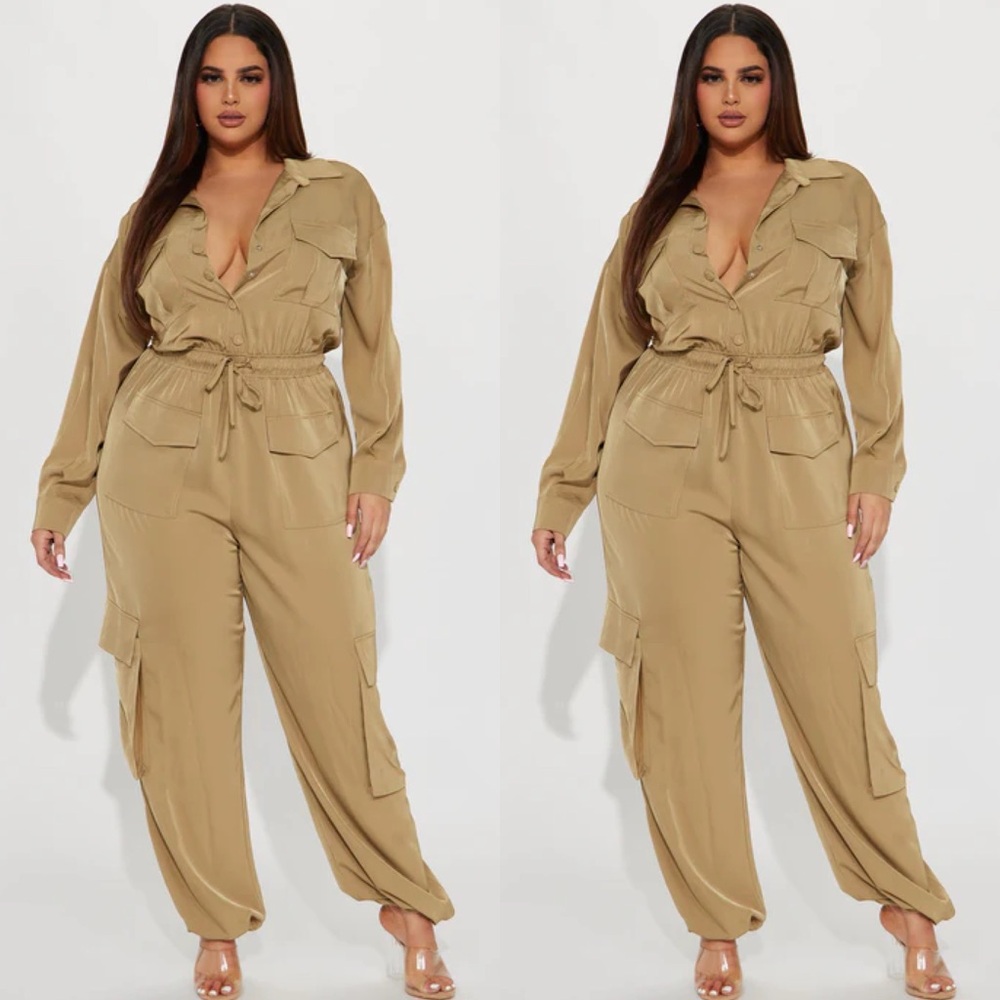 Women's Tan Jumpsuit
